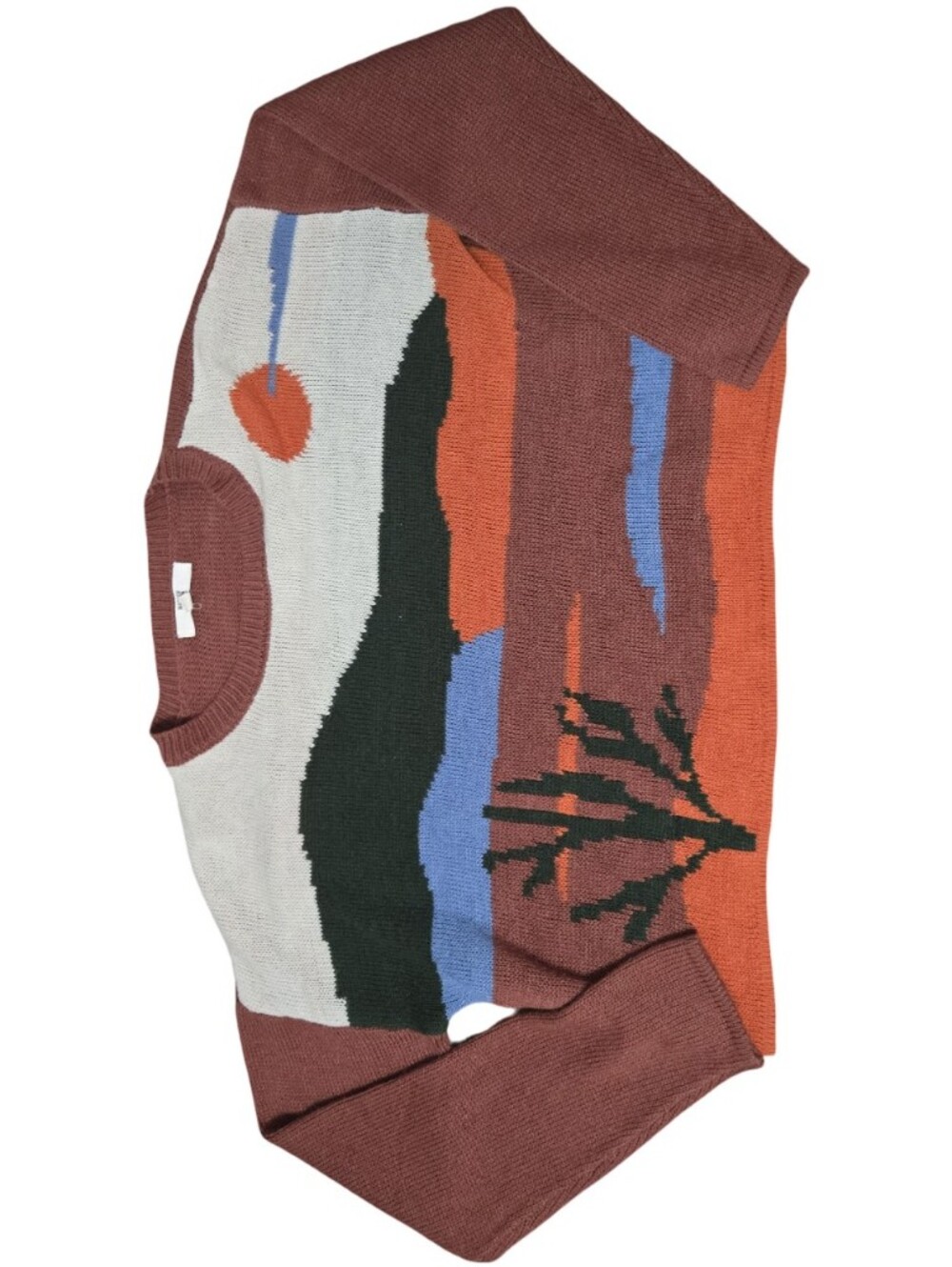 Madden NYC Cropped Desert Landscape Crewneck Sweater Colorful Nature Cizy - Picture 4 of 9
